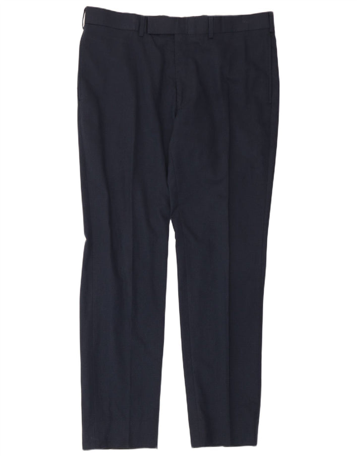 Marks & Spencer Slim-Anzughose für Herren, W36, L31, Marineblau, Baumwolle