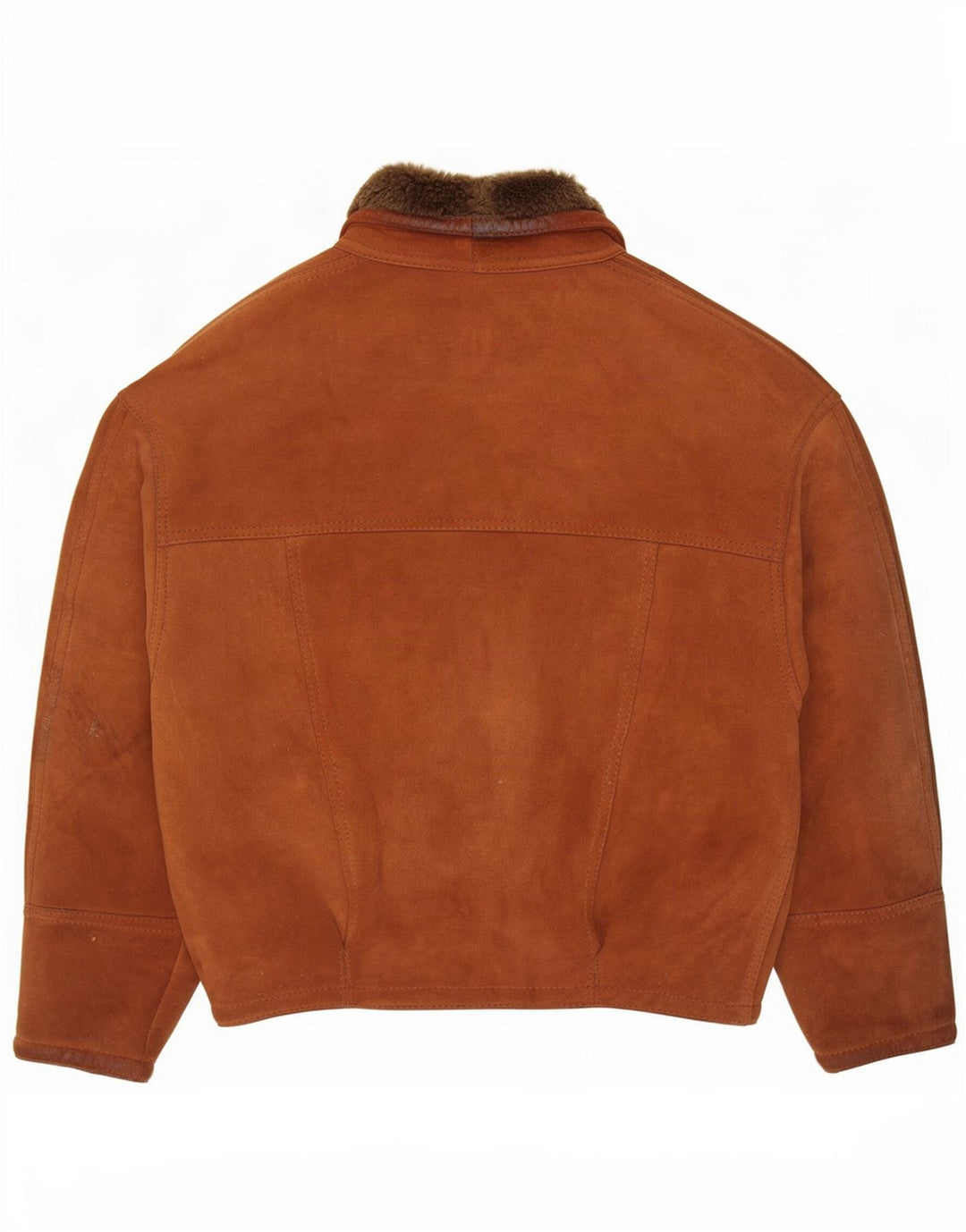 Vintage Herren Shearling Jacke IT 46 Small Brown