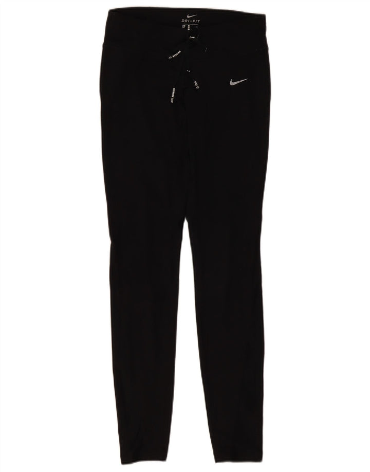 Nike Damen Dri Fit Leggings UK 8 Small Schwarz Polyester