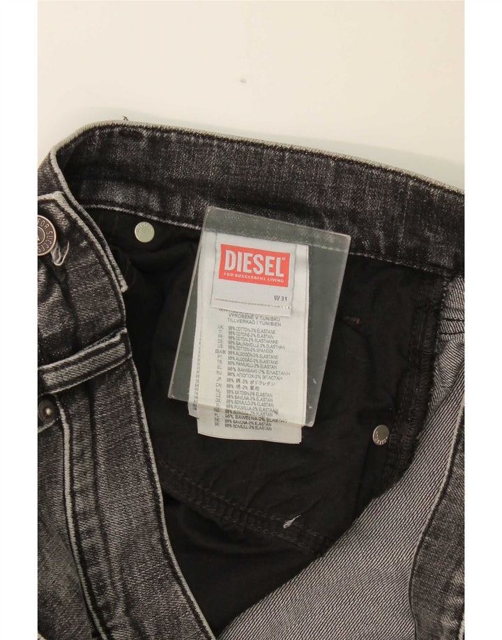 Diesel Damen Distressed Slim Jeans W31 L31 Graue Baumwolle