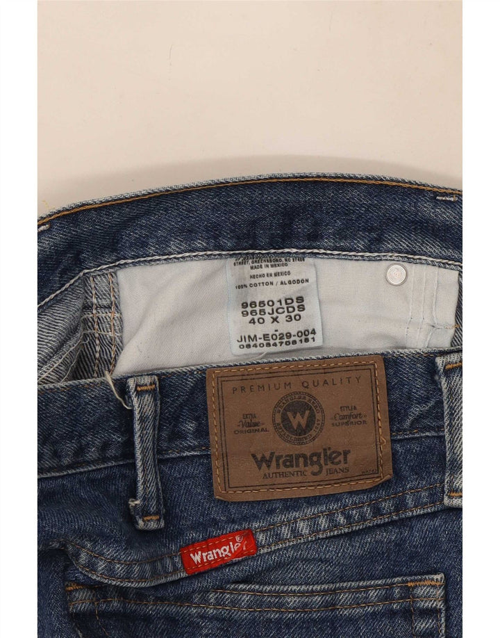 Wrangler Herren Straight Jeans W40 L30 Blaue Baumwolle