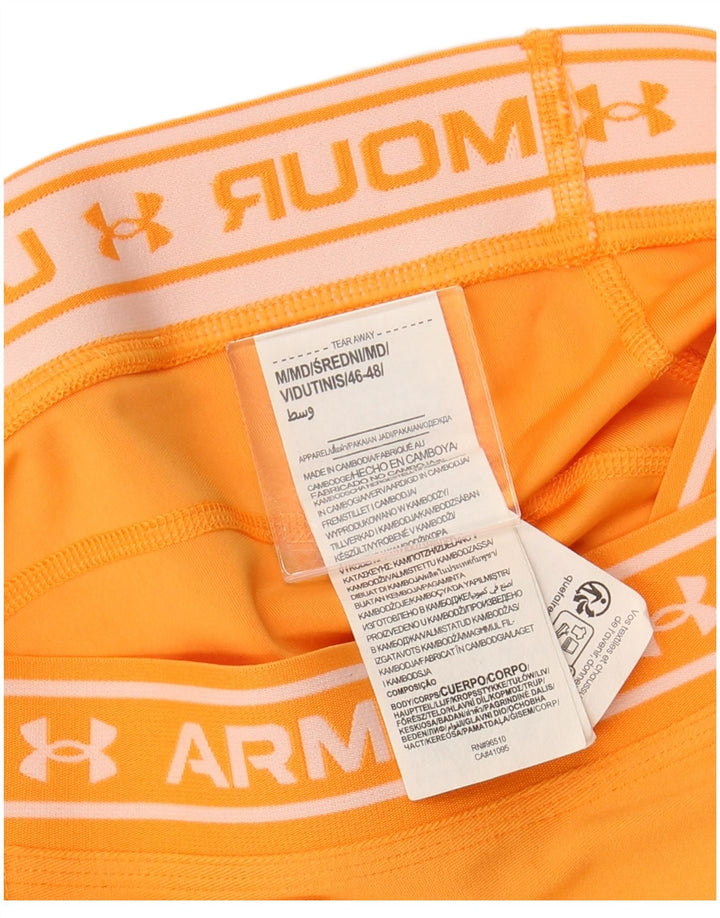 UNDER ARMOUR Damen Graphic Sport Shorts UK 12 Medium Orange Polyester