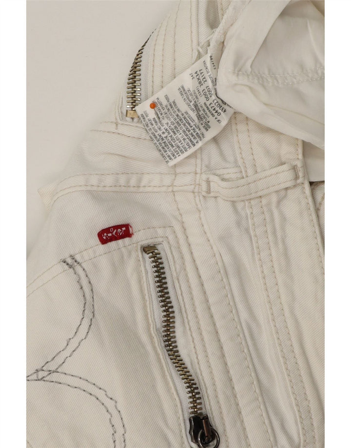 LEVI'S Damen Jeansshorts W28 Mittelweiße Baumwolle