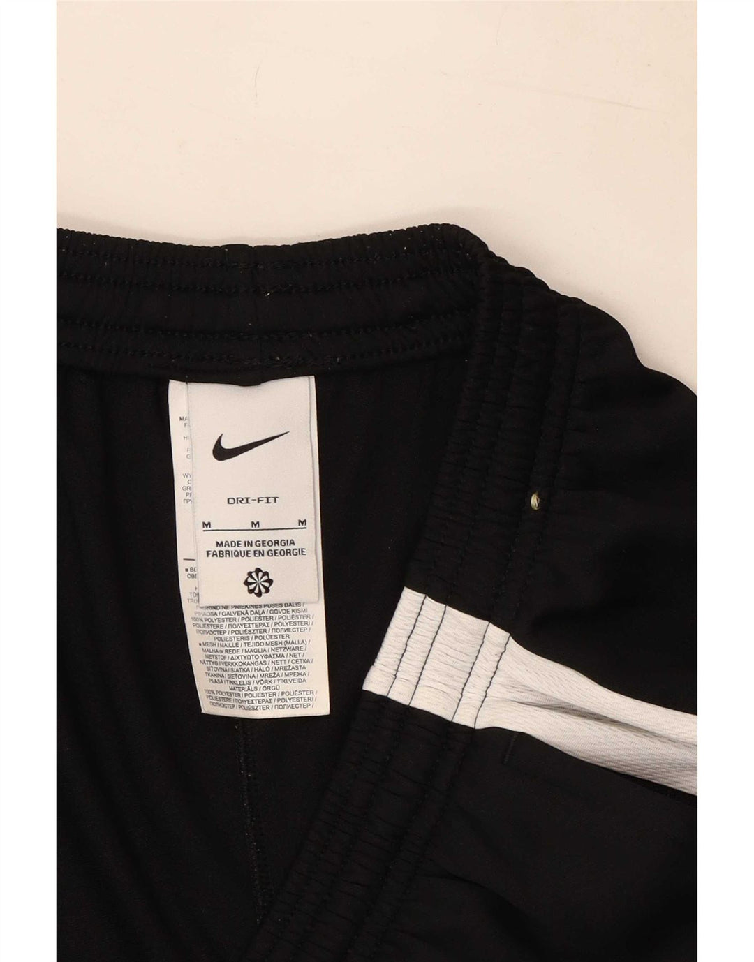 Nike Herren Dri Fit Trainingshose Mittelschwarzes Colourblock-Polyester