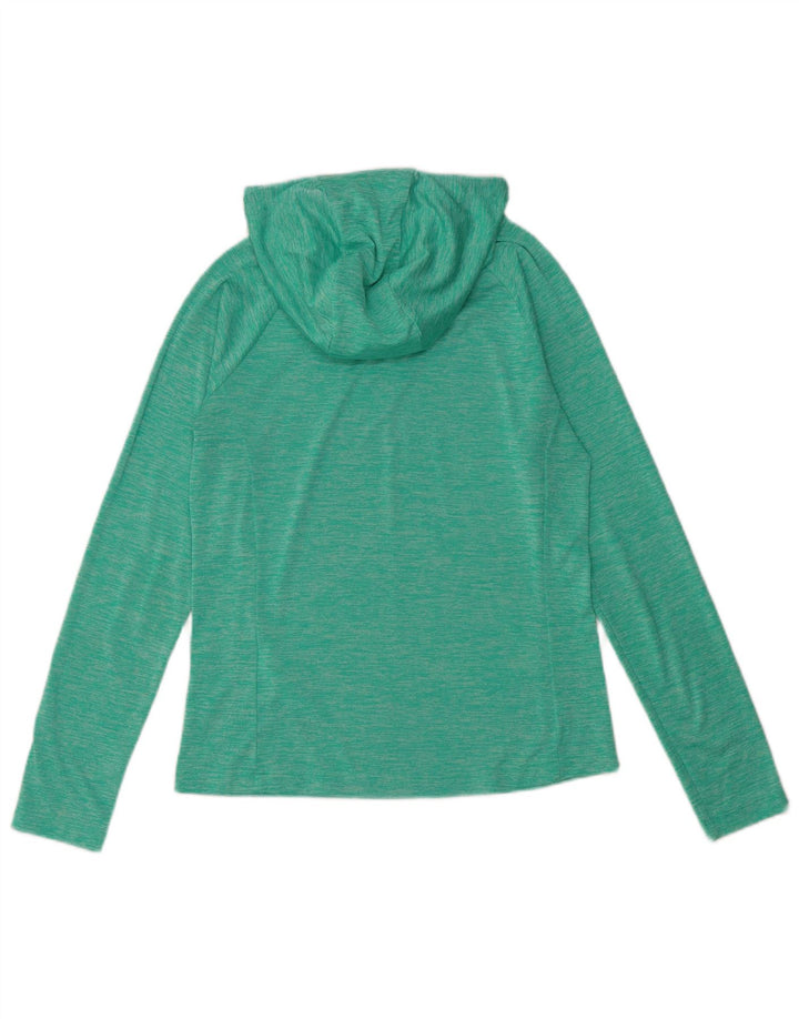 Under Armour Damen Heat Gear Top Langarm UK 6 XS Grün Polyester