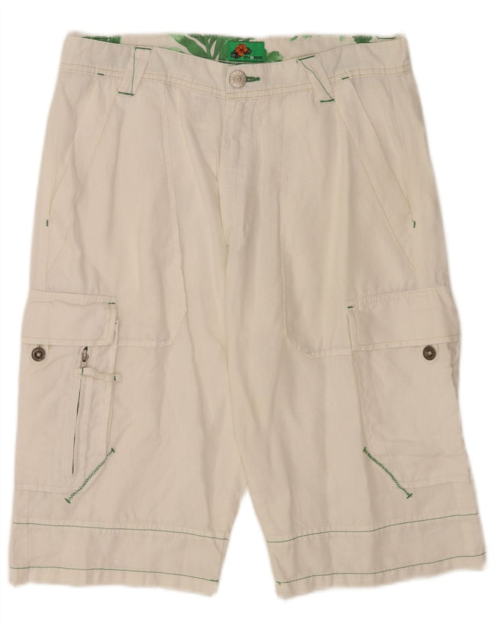 Energie Herren Cargoshorts W31 Mittelweißes Leinen