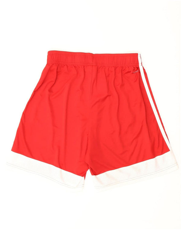 Adidas Damen Climalite Sport Shorts UK 12 Medium Red Colourblock