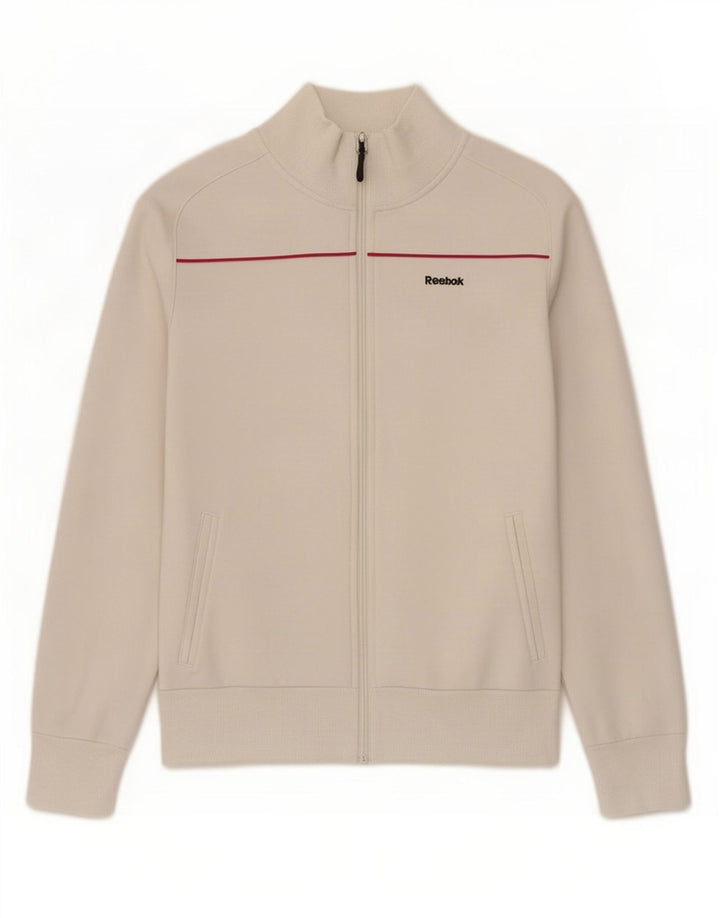 Reebok Mädchen-Trainingsanzug-Top-Jacke, 9–10 Jahre, Weiß