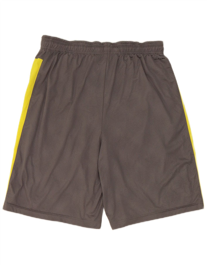Reebok Herren-Sportshorts aus mittelgrauem Colourblock-Polyester