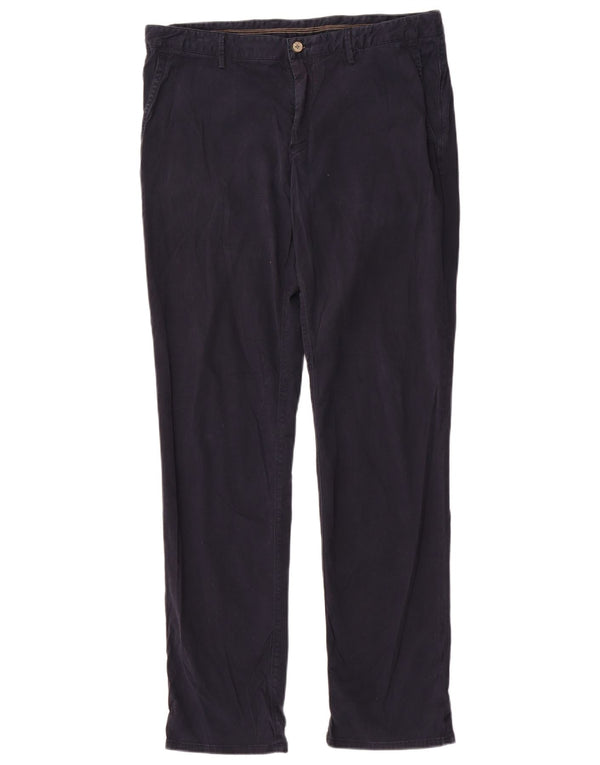 Massimo Dutti Herren gerade Chinohose EU 44 Large W34 L32 Marineblau