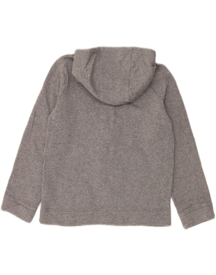 Nike Jungen-Kapuzenpullover mit Reißverschluss, 10–11 Jahre, mittelgraue Baumwolle