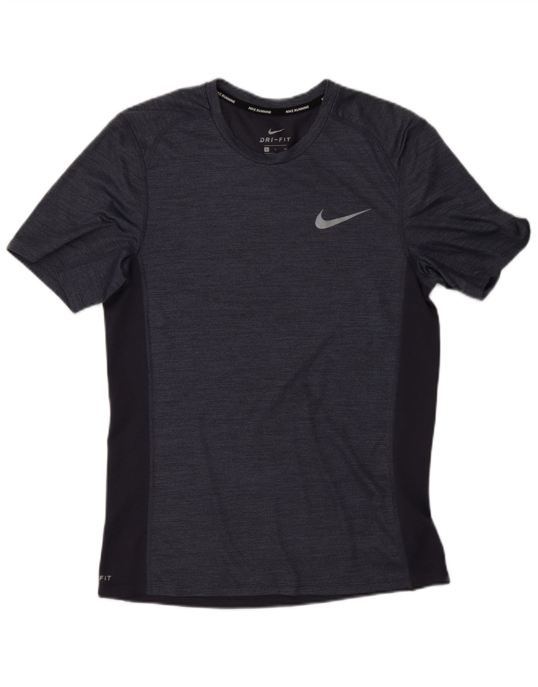 NIKE Mens Dri Fit T-Shirt Top Small Navy Blue Colourblock Polyester Vintage Nike and Second-Hand Nike from Messina Hembry 