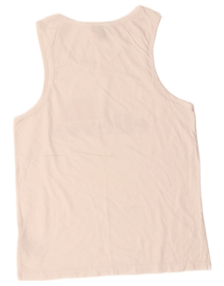 Ellesse Herren-Top mit Grafik, Größe S, weiße Baumwolle