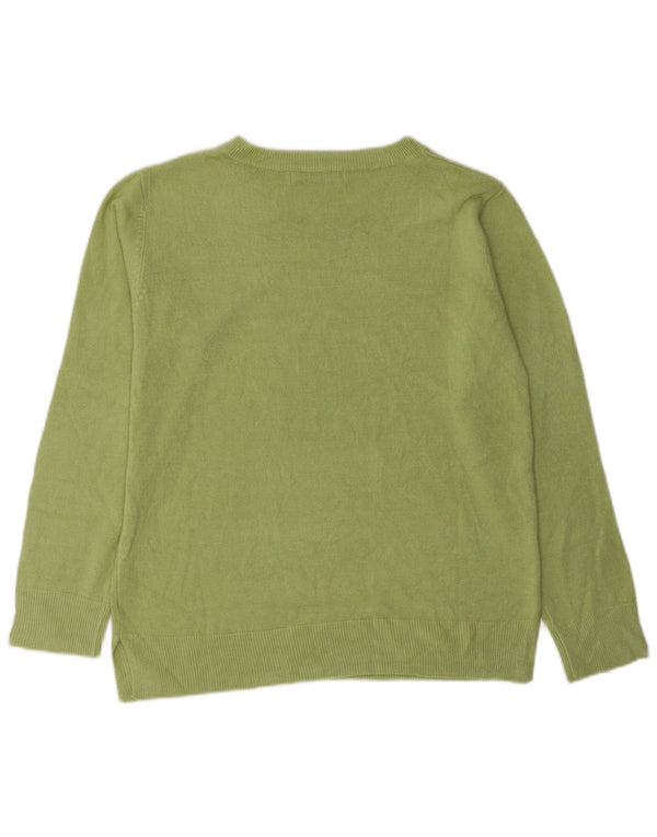 Marks & Spencer Damen-Pullover mit U-Boot-Ausschnitt, UK 12, Mittelgrün, Acryl