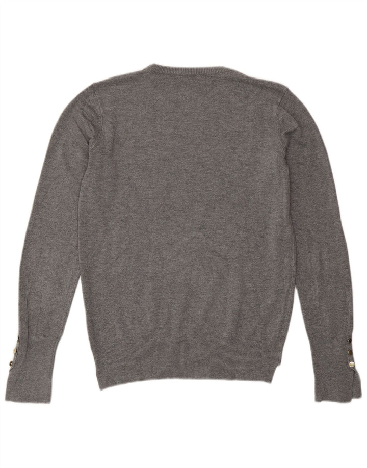 Zara Damen-Pullover mit Rundhalsausschnitt, Gr. 12, Mittelgrau