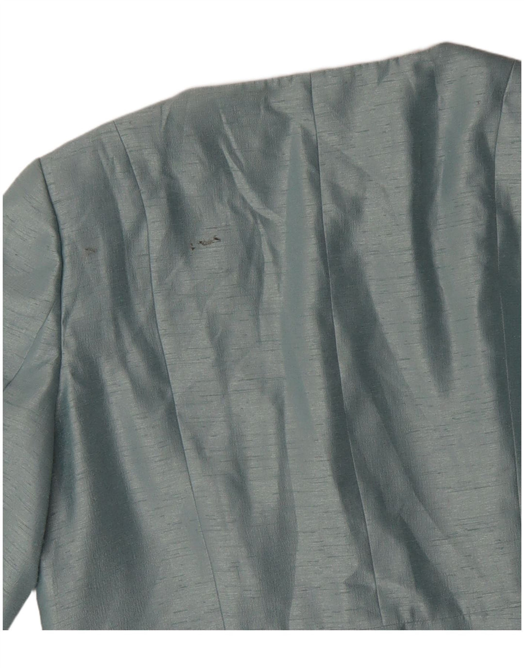 Jacques Vert Damen 3/4-Ärmel Crop Blazer Jacke UK 16 Große blaue Viskose