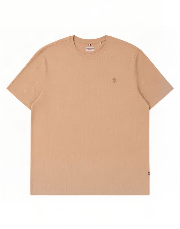 U.S. Polo Assn. Herren T-Shirt Top 2XL Beige Baumwolle