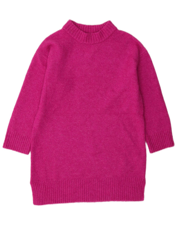 Zara Mädchen-Pulloverkleid, 8–9 Jahre, rosa Acryl