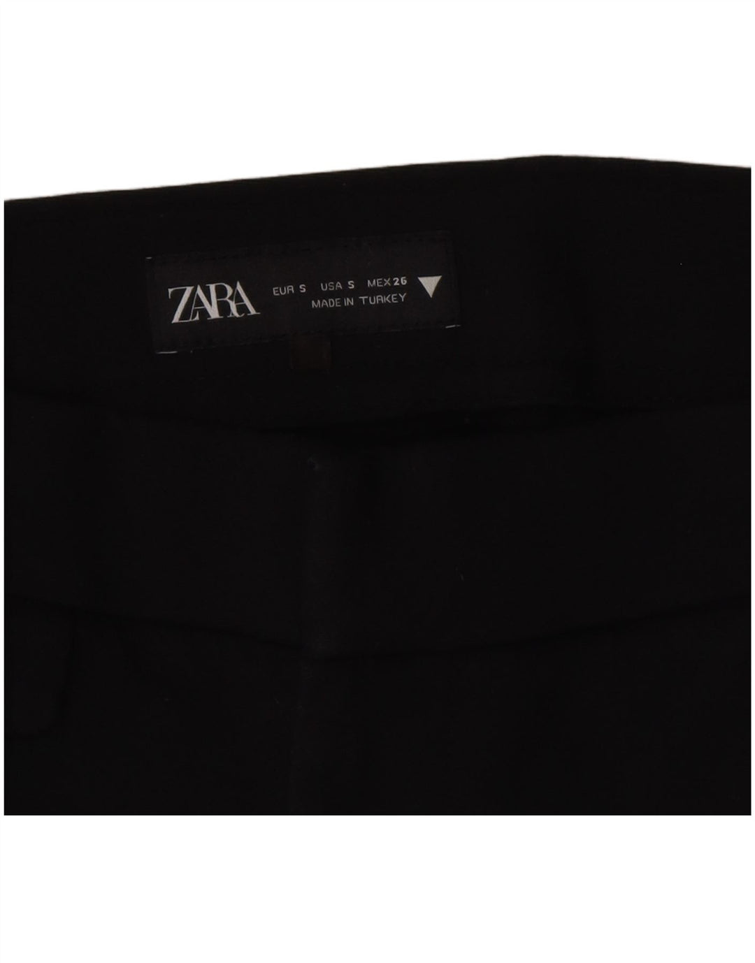 Zara Damen Bootcut-Anzughose UK 10 Small Schwarze Baumwolle