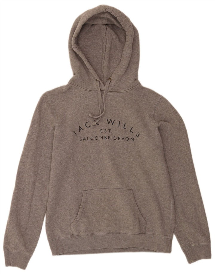 Jack Wills Damen Salcombe Devon Kapuzenpullover UK 12 Mittelgrau gefleckt