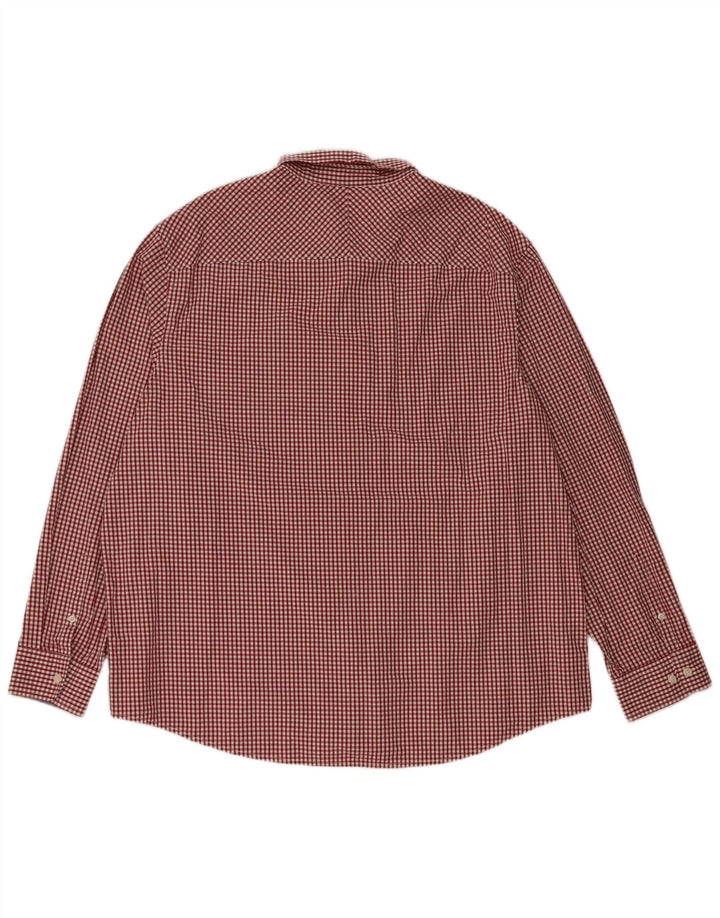 Pinguin-Herrenhemd XL aus roter Gingham-Baumwolle