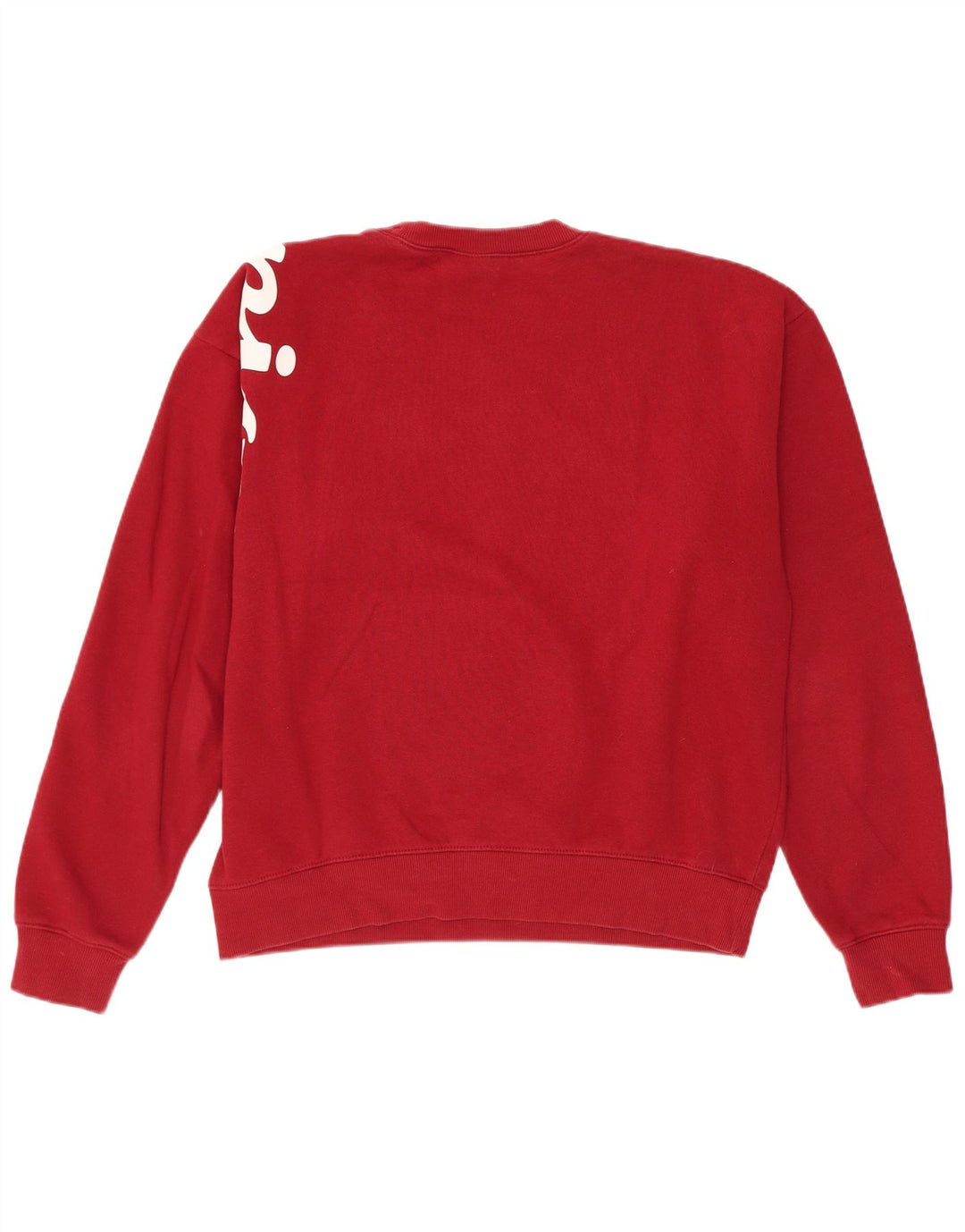 Champion Womens Graphic Oversized Sweatshirt Pullover UK 10 Small Burgund