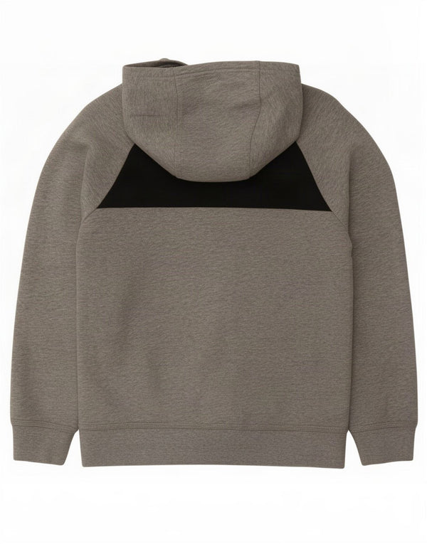 Nike Jungen-Kapuzenpullover mit Reißverschluss, 10–11 Jahre, mittelgraue Colourblock-Baumwolle