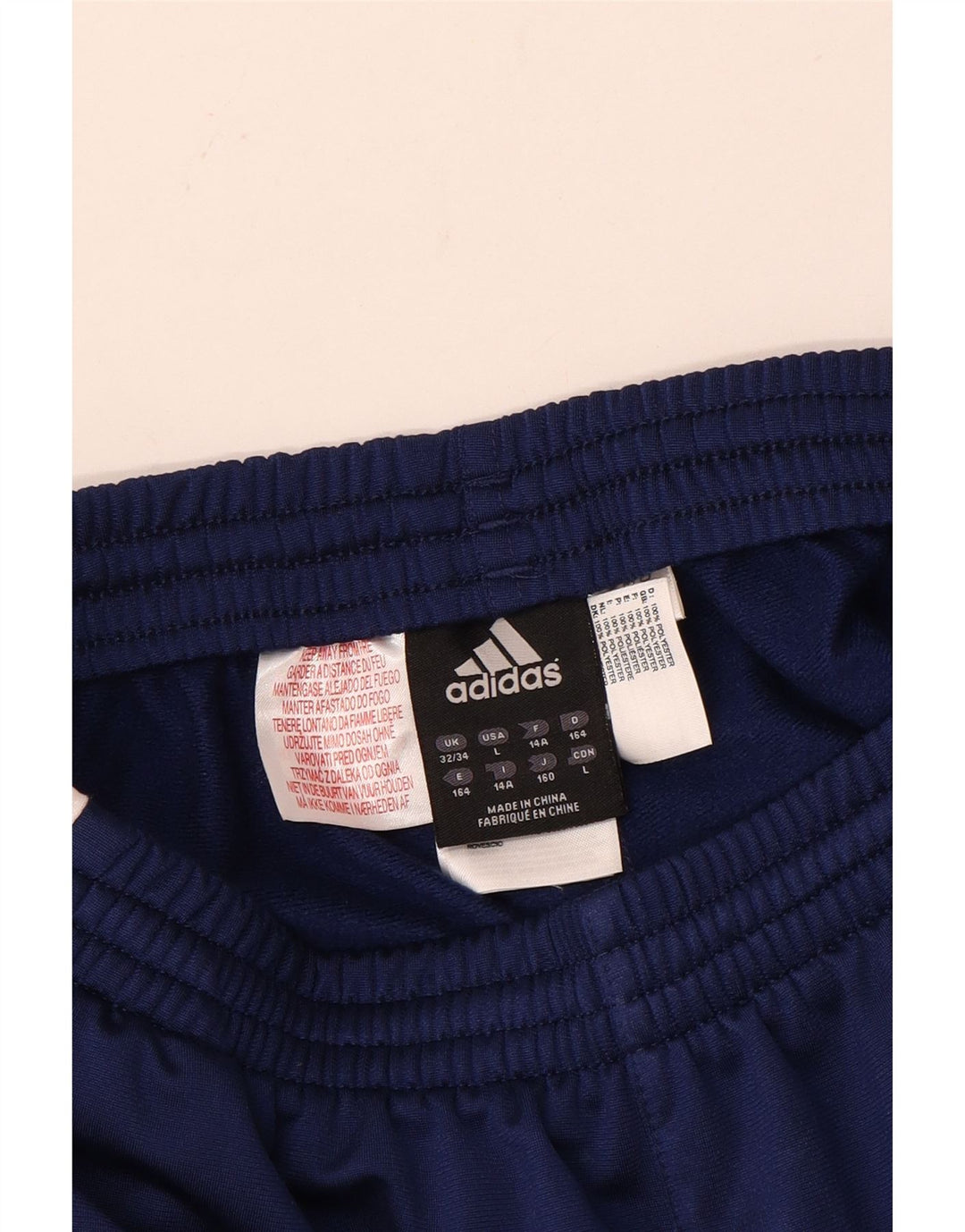 Adidas Trainingshose für Jungen, 13–14 Jahre, blaues Colourblock-Polyester
