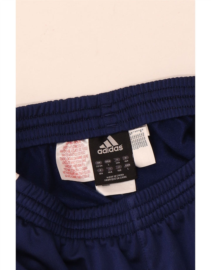 Adidas Trainingshose für Jungen, 13–14 Jahre, blaues Colourblock-Polyester