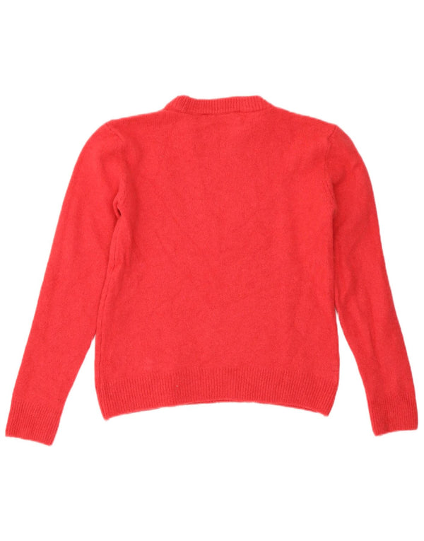 Zara Damen Crop Crew Neck Pullover Pullover UK 10 Small Pink