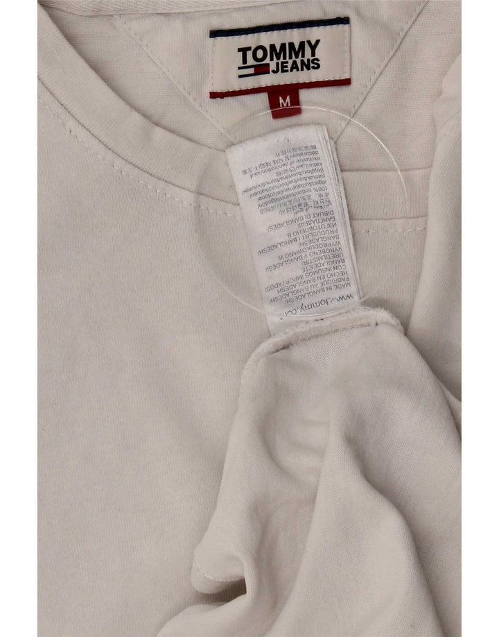 Tommy Hilfiger Herren T-Shirt Top aus mittelweißer Baumwolle