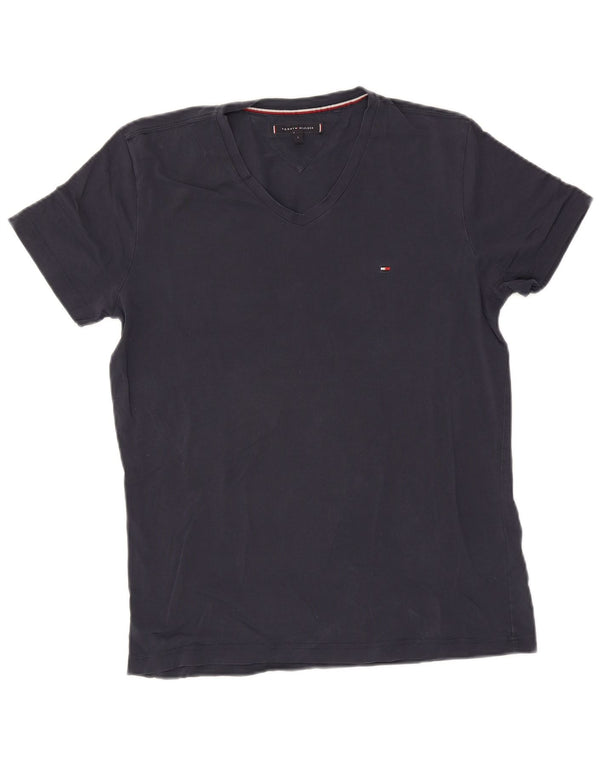 Tommy Hilfiger Herren T-Shirt Top Large Marineblau Baumwolle