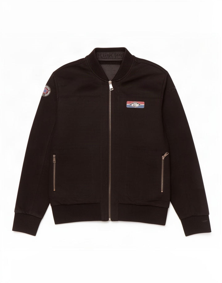Zara Herren Trainingsanzug Top Jacke XL Schwarz Polyester