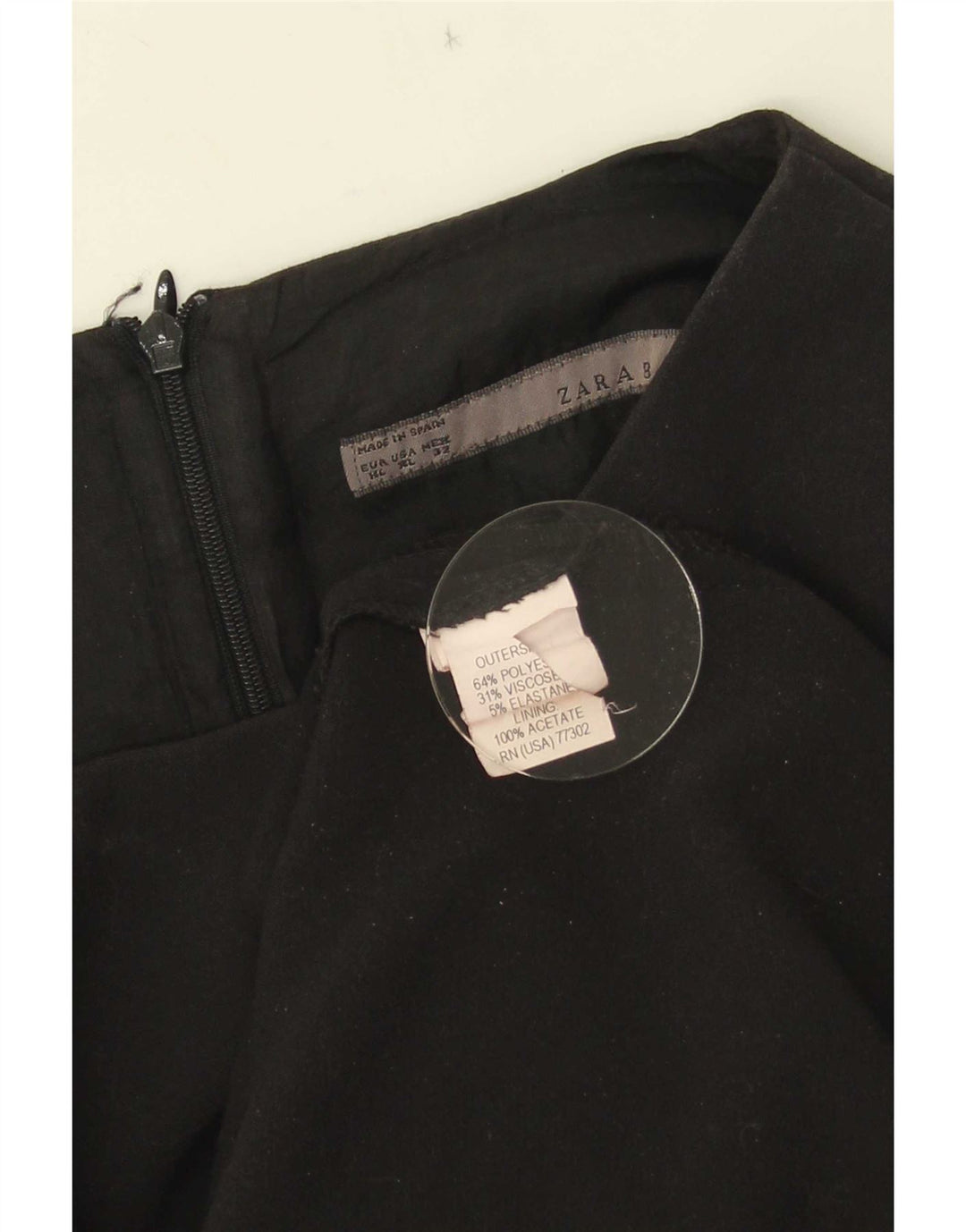 Zara Damen Etuikleid UK 18 XL Schwarz Polyester