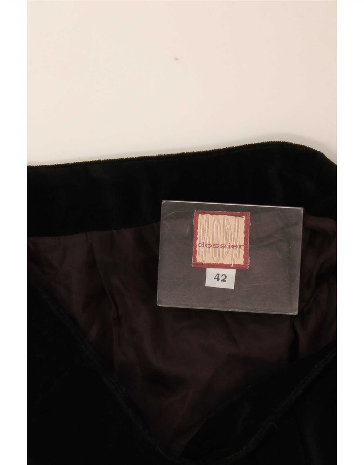 Moda Dossier Damen Mini-Cordrock IT 42 Medium W28 Schwarz