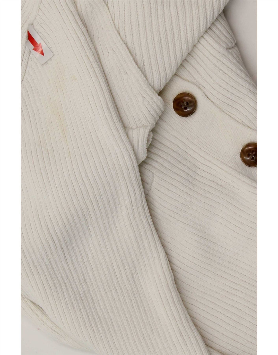 Zara Damen Crop Cardigan Pullover UK 12 Mittelweiße Viskose