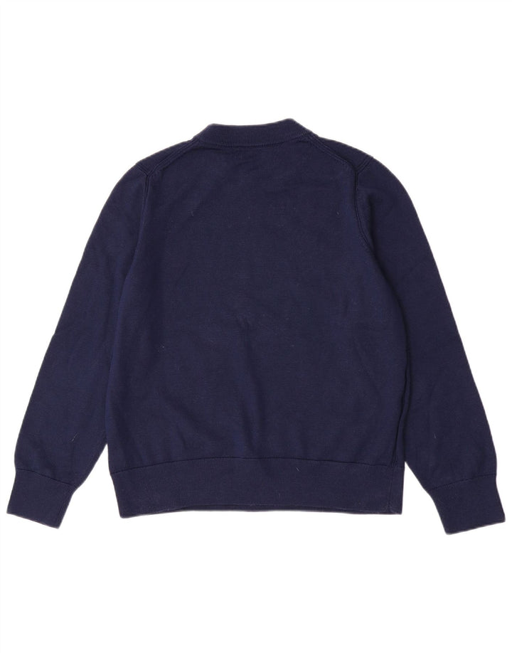 Cos Damen-Pullover mit Rundhalsausschnitt, mittlere marineblaue Wolle