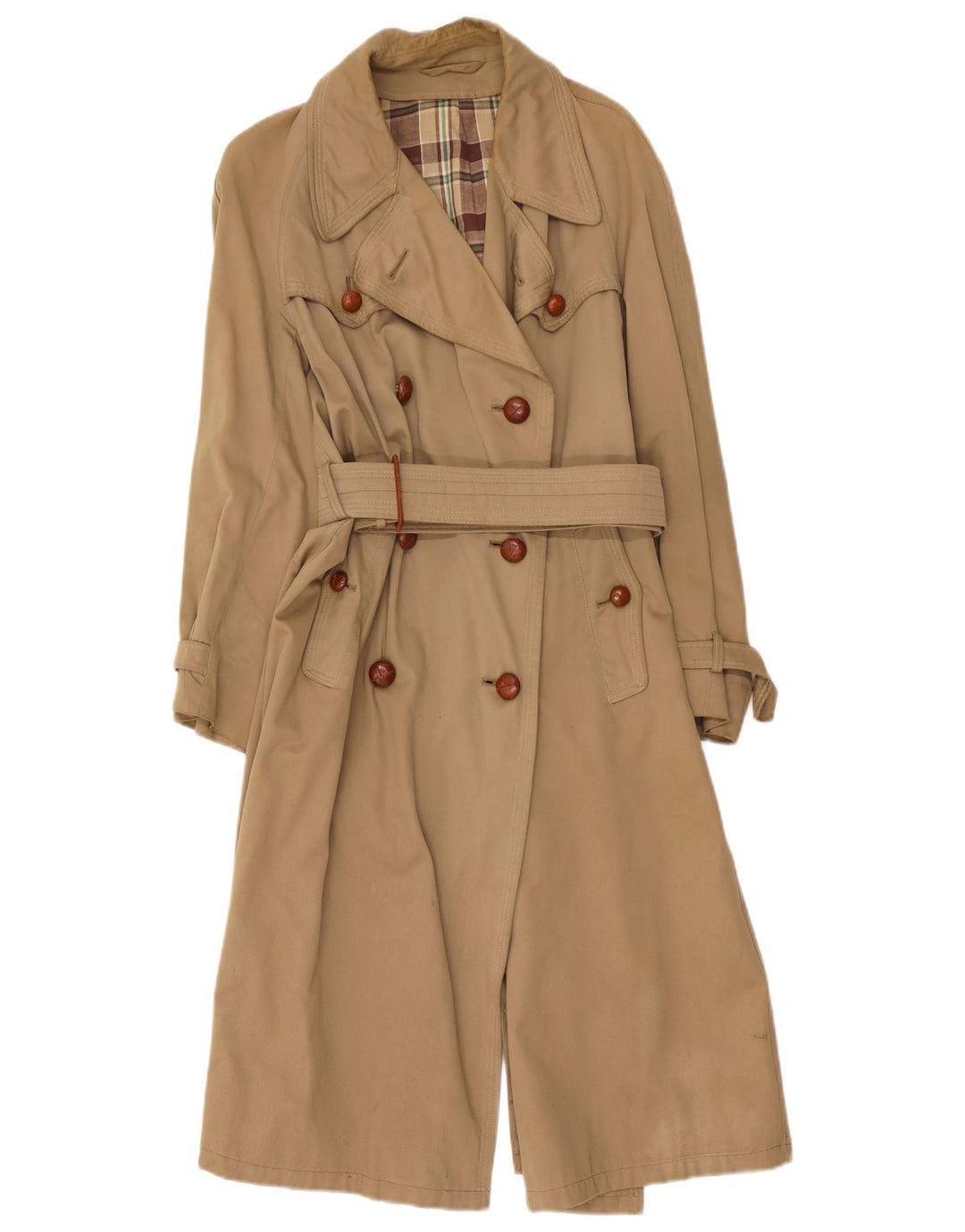 Vintage Damen Trenchcoat UK 14 Medium Beige