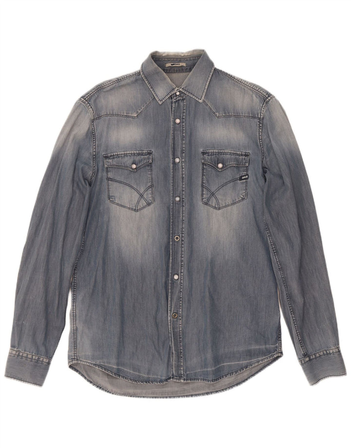 Gas Herren Jeanshemd XL Blau Baumwolle