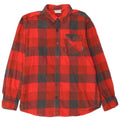 Columbia Herren-Flanellhemd aus mittelroter Gingham-Baumwolle