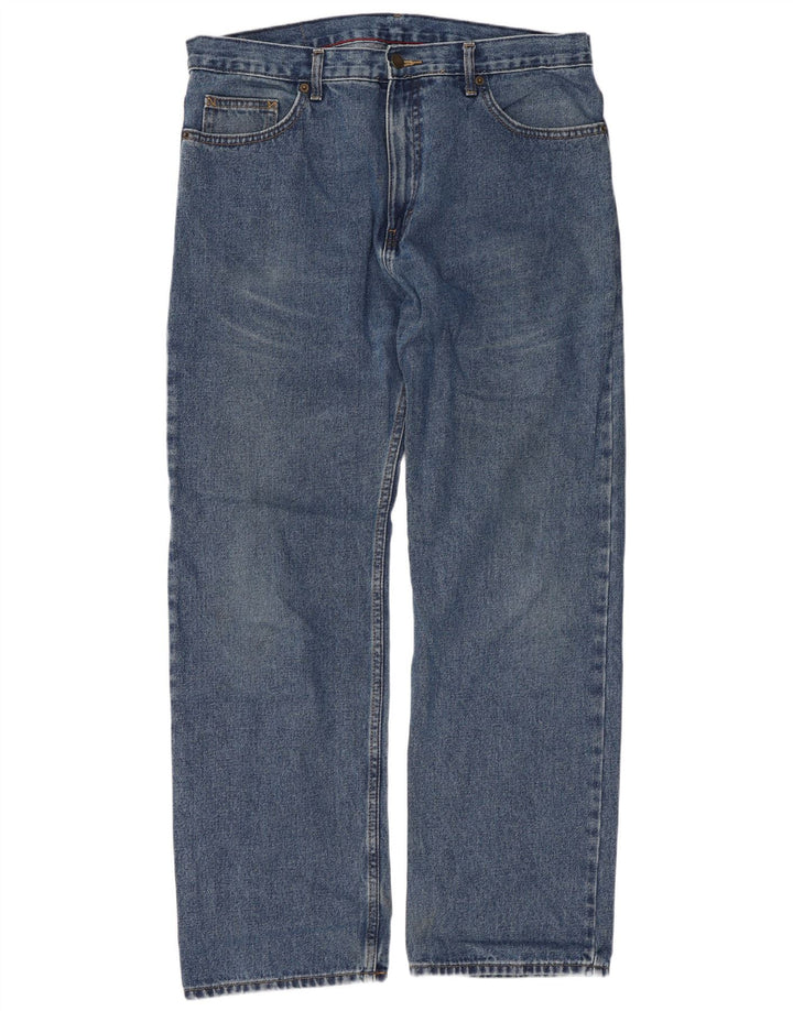 Marks & Spencer Herren Straight Jeans W36 L31 Blaue Baumwolle