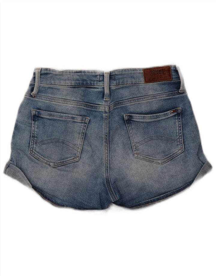 Tommy Hilfiger Damen Jeansshorts W27 Small Blaue Baumwolle