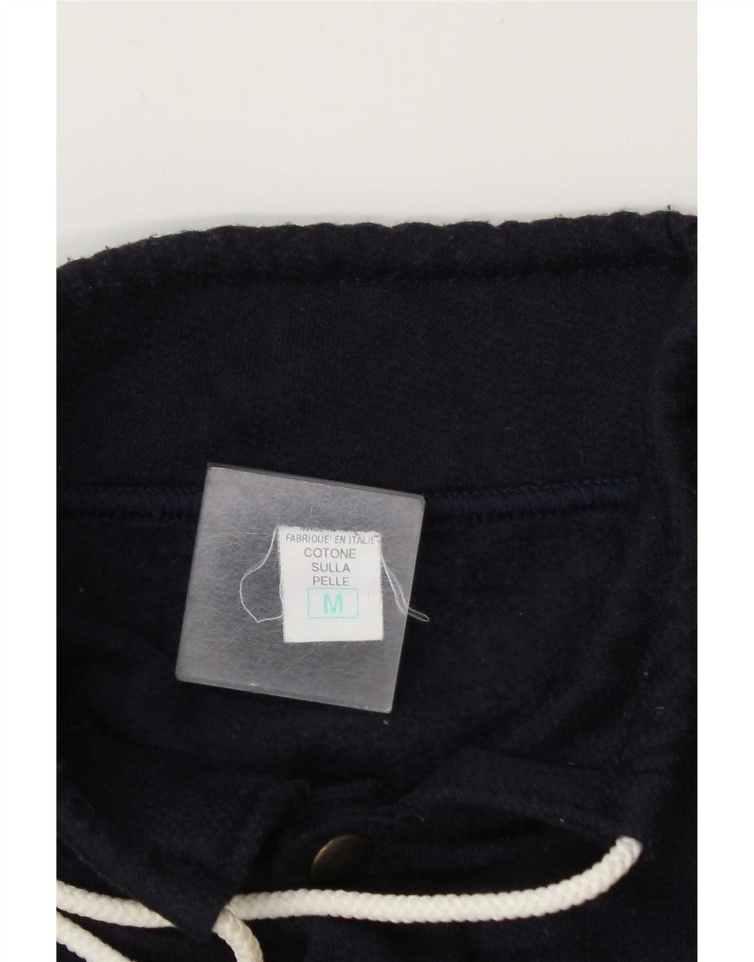 Vintage Damen Sweatshirt Pullover UK 14 Medium Marineblau Baumwolle