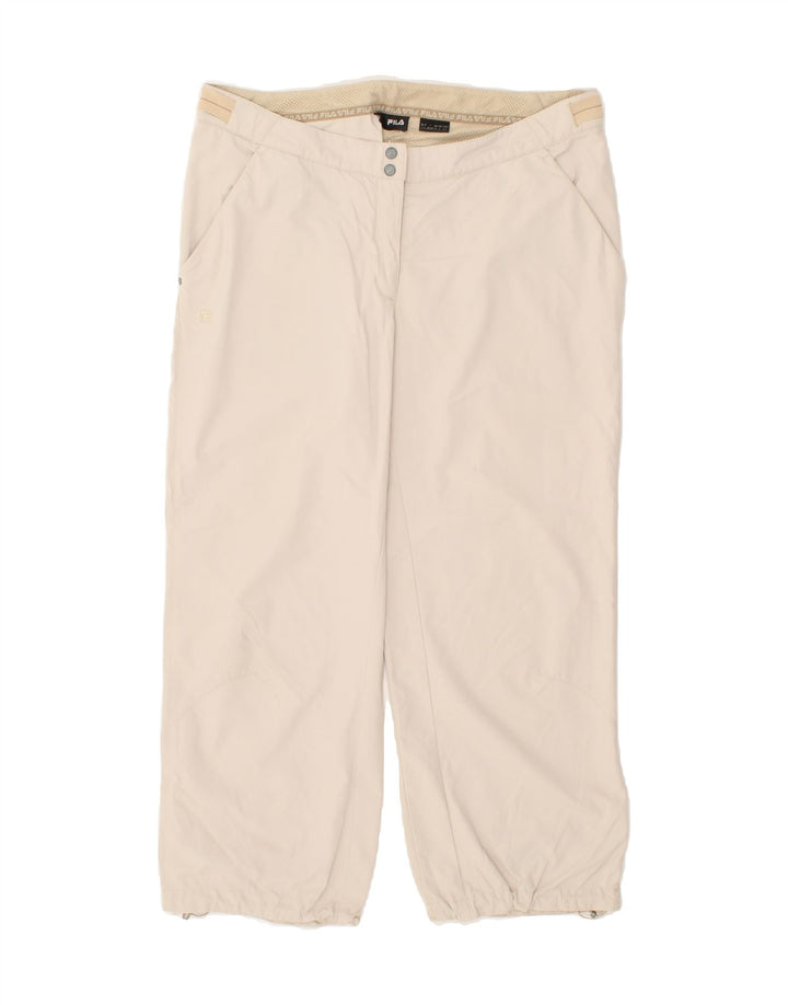 FILA Womens Capri Trousers US 14 XL W36 L25 Beige | Vintage Fila | Thrift | Second-Hand Fila | Used Clothing | Messina Hembry 
