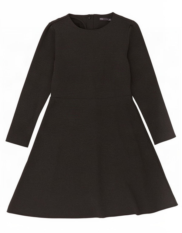Marks & Spencer Damen-Langarmkleid in A-Linie, Größe S, Grau, Viskose