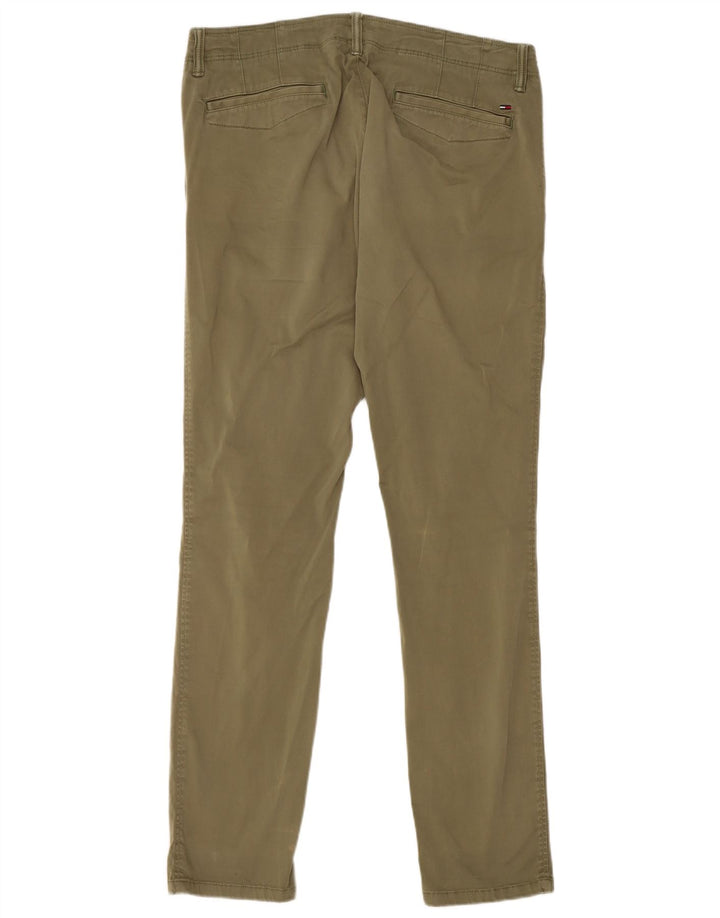 TOMMY HILFIGER Herren Slim Chinohose W31 L32 Khaki Baumwolle