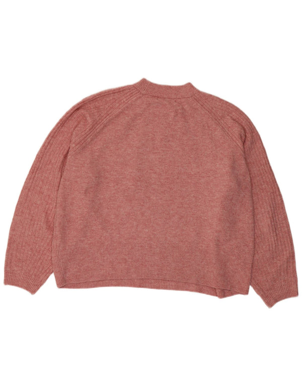 Marks & Spencer Damen Crop Pullover mit Rundhalsausschnitt UK 18 XL Pink