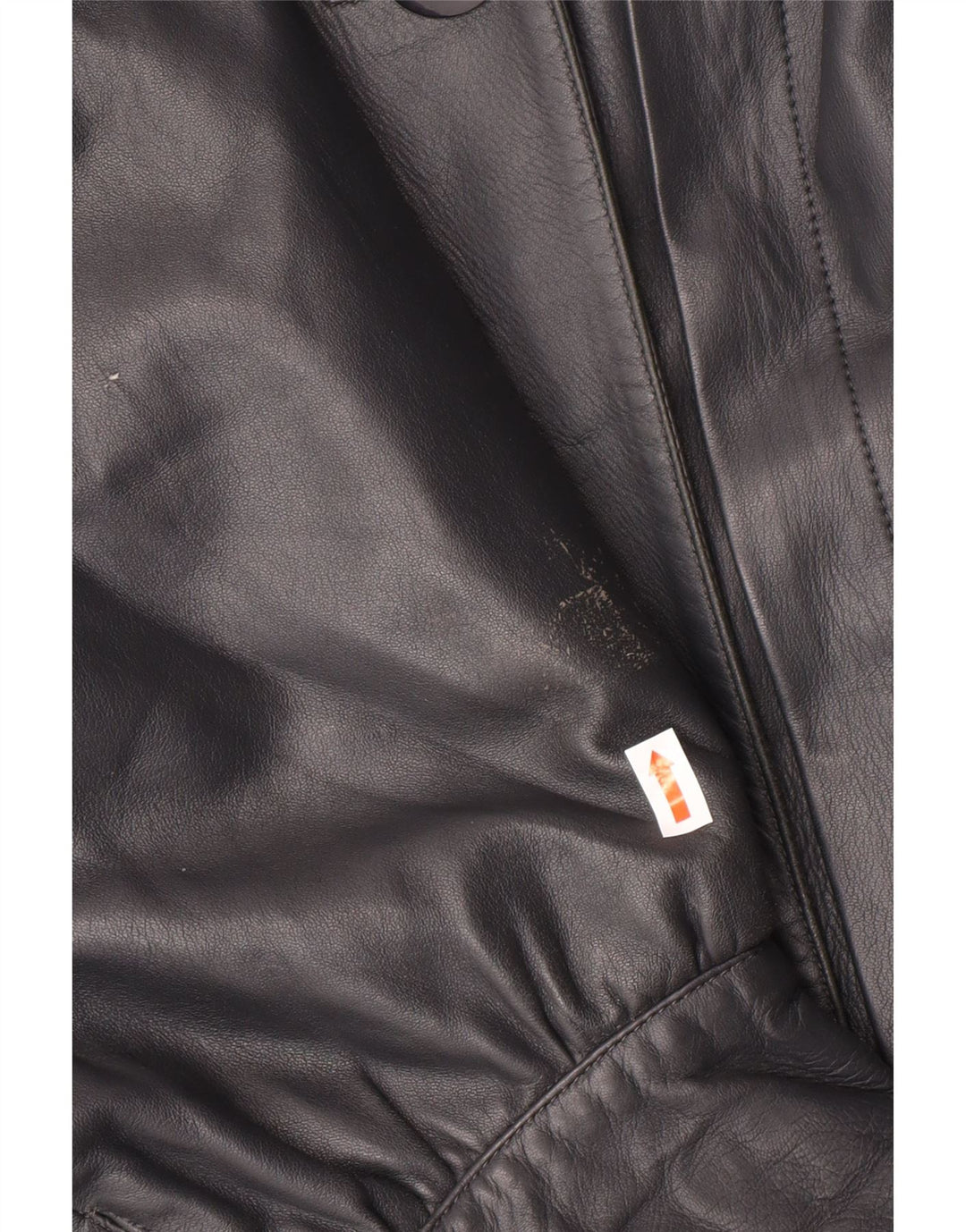 Vintage Damen Übergroßer Ledermantel IT 44 Medium Black Leather Classic