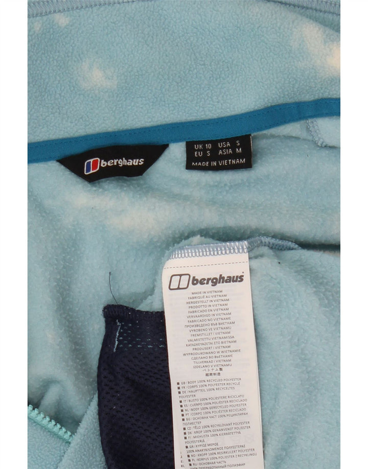 BERGHAUS Damen Fleecejacke UK 10 Small Blue Tie Dye Polyester