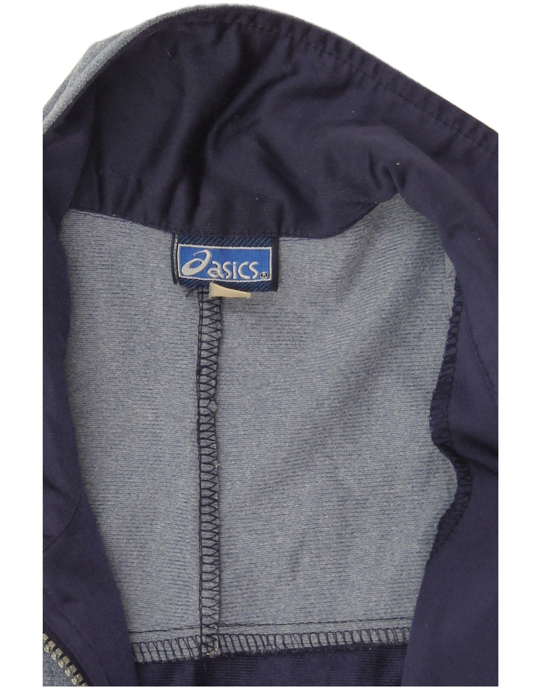 ASICS Herren-Trainingsanzug mit grafischem Oberteil, groß, Marineblau, Farbblock